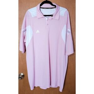 Mens Adidas Climacool Scorch Polo T-Shirt Size US 2XT Pink